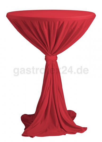 Stehtischhusse "President" - 100% Polyester - für Stehtische 80-90 cm rund - Farbe: rot